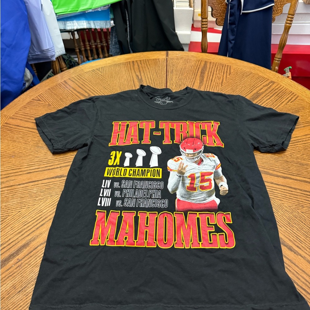 Hat-Trick Mahomes Black T-Shirt